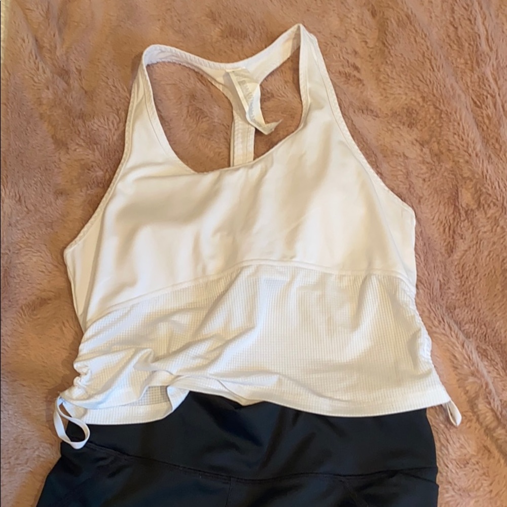 White Fabletics crop